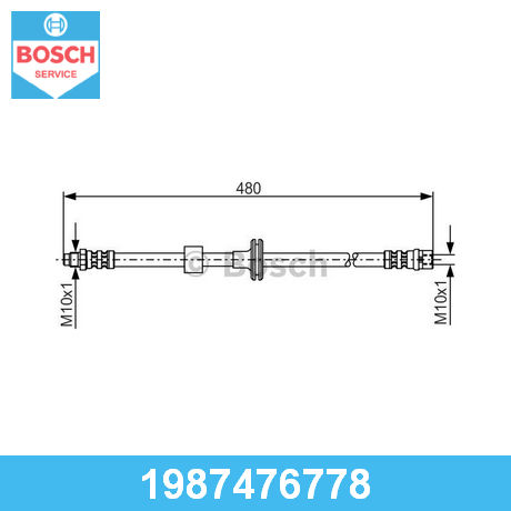BOSCH Тормозной шланг передний