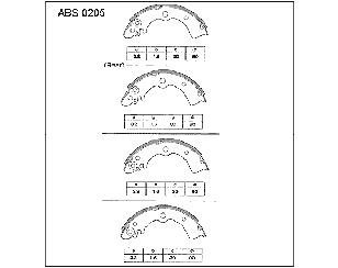 Колодки барабанные к-кт для Nissan Almera N15 1995-2000 новый