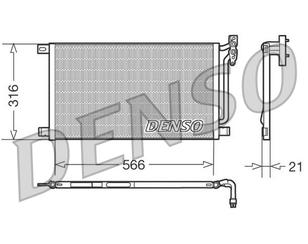 Радиатор кондиционера (конденсер) для BMW X3 E83 2004-2010 новый