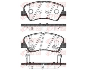 Колодки тормозные передние к-кт для Hyundai Solaris 2010-2017 новый