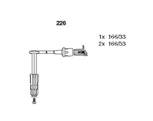 Провода высокого напряж. к-кт для Mercedes Benz W140 1991-1999 новый