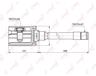 ШРУС внутренний передний для BMW X6 F16/F86 2014-2020 новый