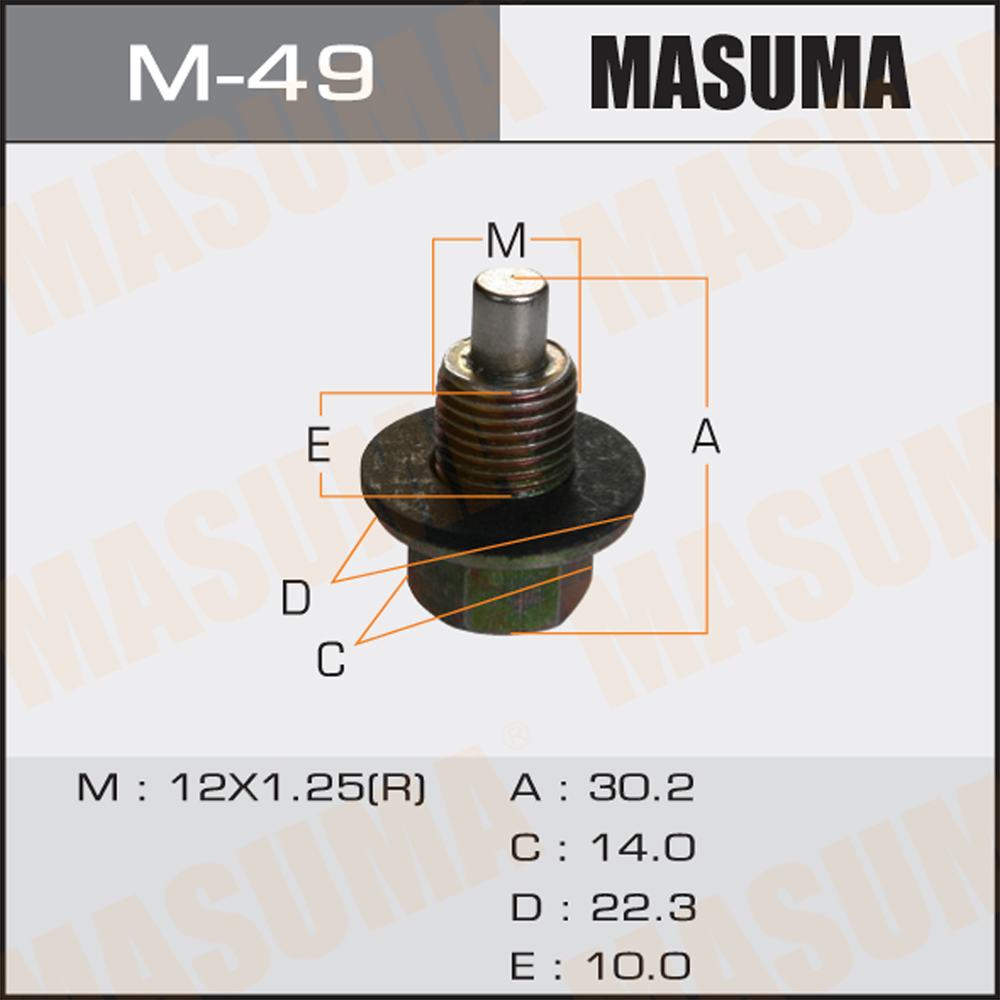 M-49 Masuma Пробка масляного поддона от производителя по спец цене купить в  Воронеже