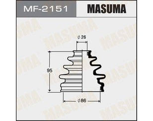 Пыльник наруж ШРУСа (к-кт) для Mazda MX-6 (GE6) 1991-1997 новый