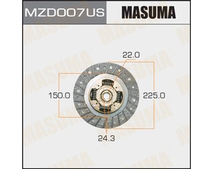 Диск сцепления 225 для Mazda 626 (GD) 1987-1992 новый