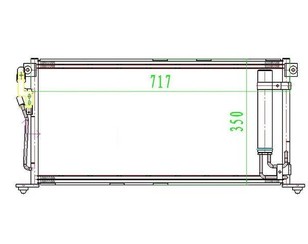 Радиатор кондиционера (конденсер) для Mitsubishi Lancer (CS/Classic) 2003-2008 новый
