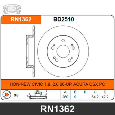 RN1362 NiBK от 1225 руб. в Москве