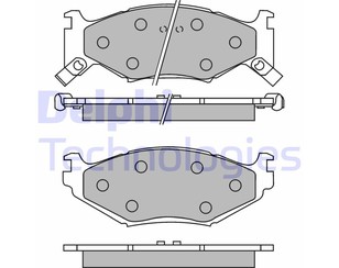 Колодки тормозные передние к-кт для Chrysler Voyager/Caravan 1991-1995 новый