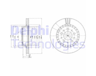 Диск тормозной передний вентилируемый для Volvo 760 1984-1987 новый