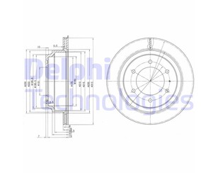 Диск тормозной задний для Great Wall Hover 2005-2010 новый