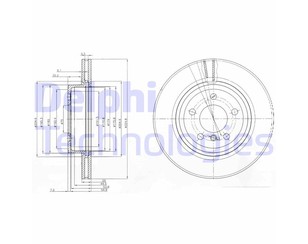 Диск тормозной передний вентилируемый для BMW X3 E83 2004-2010 новый