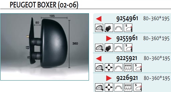 Зеркало левое механическое