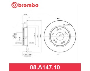 Диск тормозной задний для Honda Civic 5D 2006-2012 новый