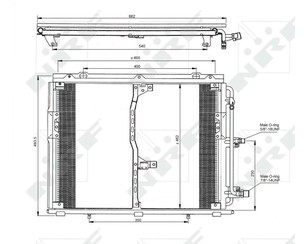 Радиатор кондиционера (конденсер) для Mercedes Benz W140 1991-1999 новый