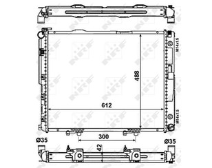 Радиатор основной для Mercedes Benz W124 1984-1993 новый