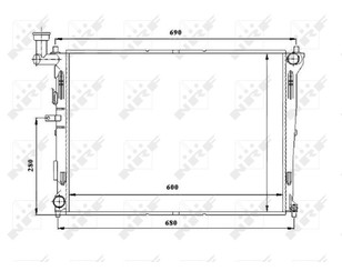 Радиатор основной для Hyundai i30 2007-2012 новый