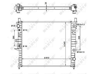 Радиатор основной для Mercedes Benz W163 M-Klasse (ML) 1998-2004 новый