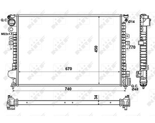 Радиатор основной для Fiat Scudo I 1994-2007 новый