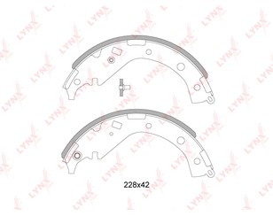 Колодки барабанные к-кт для GM Pontiac Vibe 2002-2007 новый