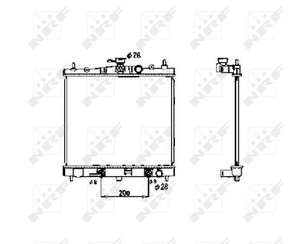 Радиатор основной для Nissan Micra (K12E) 2002-2010 новый