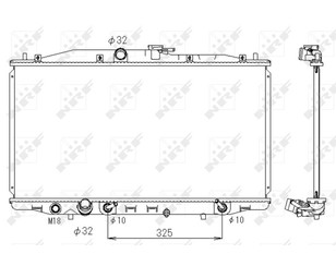 Радиатор основной для Honda Accord VII 2003-2008 новый