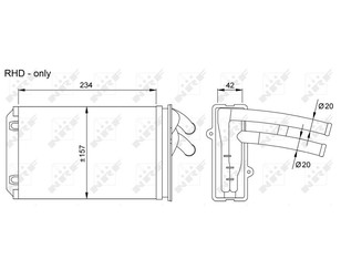 Теплообменник для Audi 80/90 [B4] 1991-1995 новый