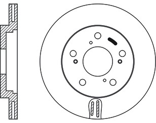 Диск тормозной передний вентилируемый для Honda Ridgeline 2005-2014 новый