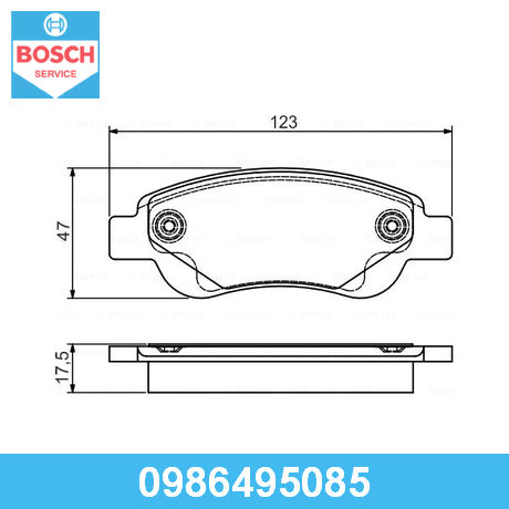 BOSCH 0986495085 Колодки тормозные передние к-кт