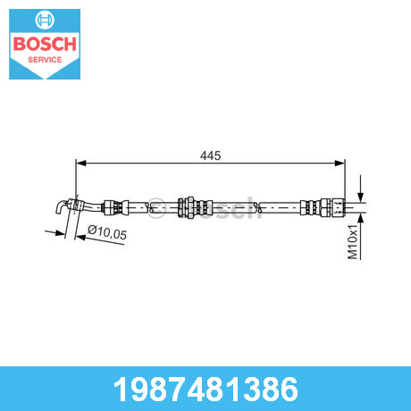 Шланг тормозной задний правый