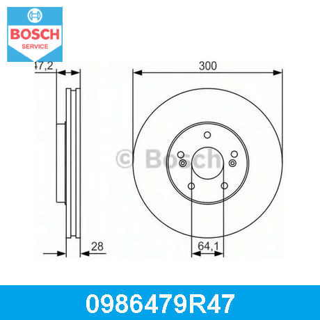 Диск тормозной передний вентилируемый