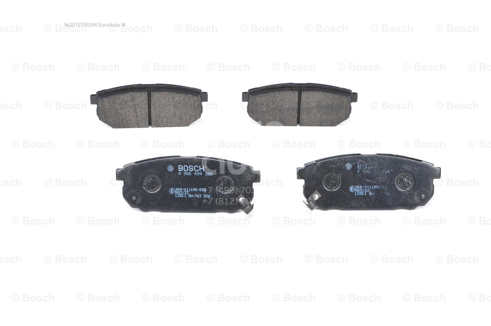 0986494388 BOSCH Колодки тормозные задние дисковые к-кт от производителя по  спец цене купить в Череповце