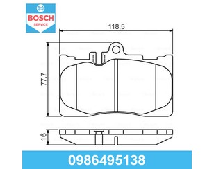 Колодки тормозные передние к-кт для Lexus LS 430 (UCF30) 2000-2006 новый