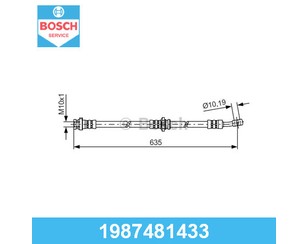 Шланг тормозной передний правый для Nissan Qashqai (J10) 2006-2014 новый