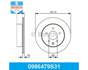 Диск тормозной задний для Nissan Qashqai+2 (JJ10) 2008-2014 новый