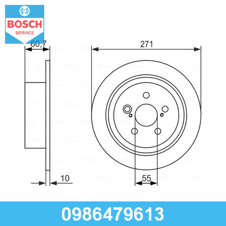 0986479613 BOSCH от 3670 руб. для Toyota Avensis I 1997-2003 в Москве