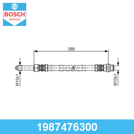 BOSCH Тормозной шланг передний