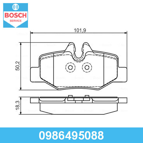 0986495088 BOSCH от 2551 руб. для Mercedes Benz Vito/Viano-(639) 2003 ...
