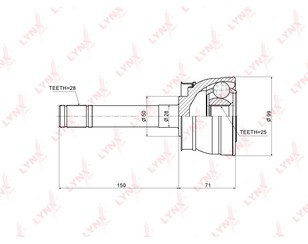 ШРУС наружный передний для Nissan King Cab D22 1998-2012 новый