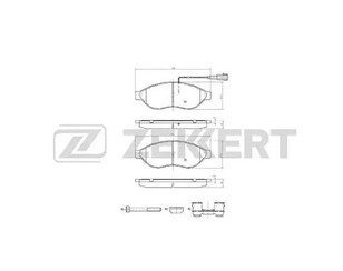 Колодки тормозные передние к-кт для Citroen Jumper 250/290 2006> новый