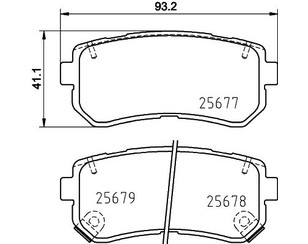 Колодки тормозные задние дисковые к-кт для Hyundai Verna/Accent III 2006-2010 новый