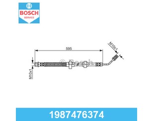 Шланг тормозной для Peugeot 407 2004-2010 новый