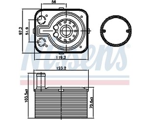 Радиатор масляный для Jeep Compass (MK49) 2006-2016 новый