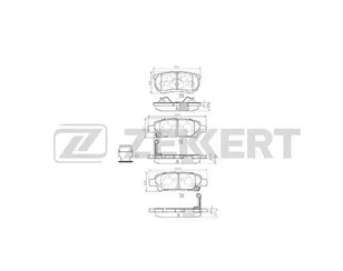 Колодки тормозные задние дисковые к-кт для Jeep Compass (MK49) 2006-2016 новый