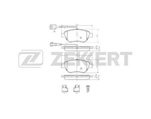 Колодки тормозные передние к-кт для Peugeot Bipper 2008-2018 новый