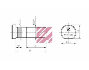 Шпилька колеса для Iveco Eurostar 1993-2002 новый