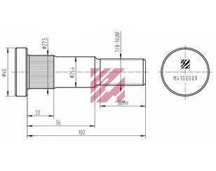 Шпилька колеса Пресс для Volvo TRUCK FL12 1995-1998 новый