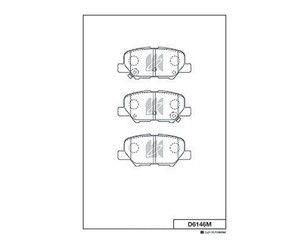 Колодки тормозные задние дисковые к-кт для Mitsubishi Outlander (GF) 2012> новый