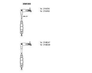Провода высокого напряж. к-кт для VW New Beetle 1998-2010 новый