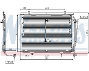 Радиатор кондиционера (конденсер) для Mercedes Benz W202 1993-2000 новый