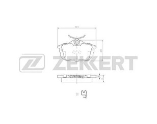 Колодки тормозные задние дисковые к-кт для Mitsubishi Colt (Z3) 2003-2012 новый